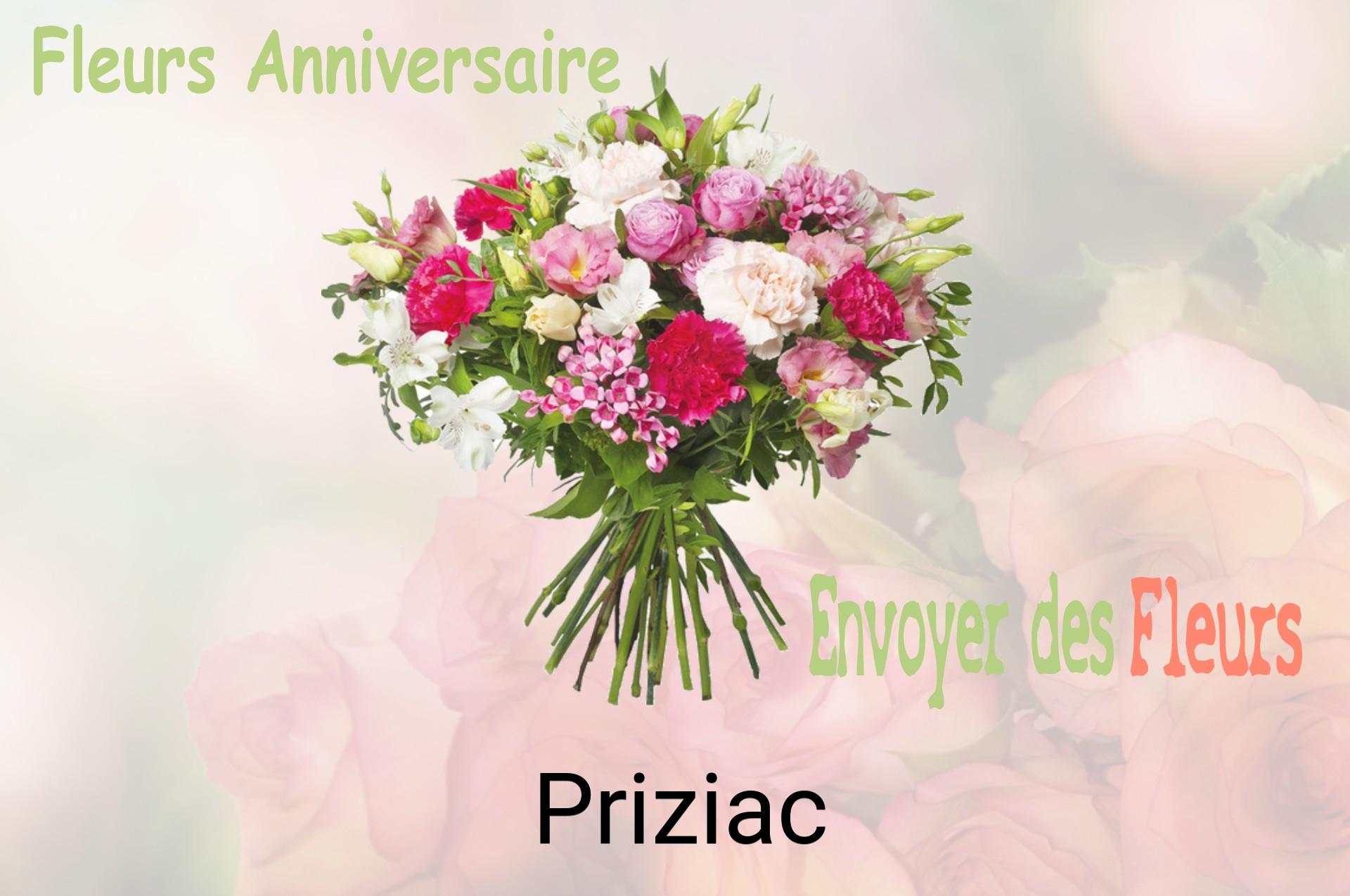 Bouquet de fleurs d’anniversaire livré à Priziac