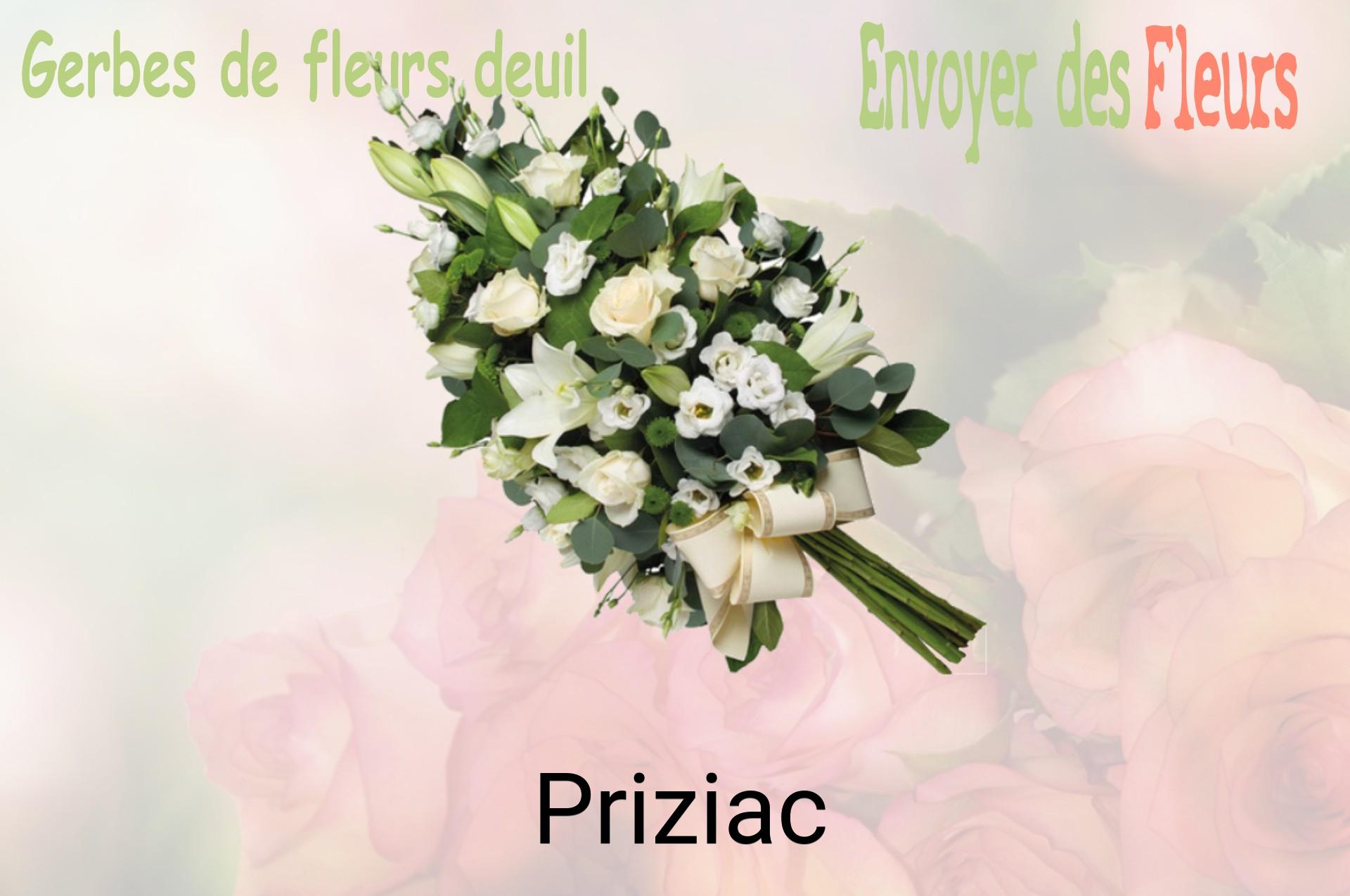 Gerbe de fleurs de deuil livrée à Priziac